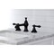 Kingston Brass KC7060AL Vintage 8" Widespread Bathroom Faucet, Matte Black KC7060AL - alternate 4